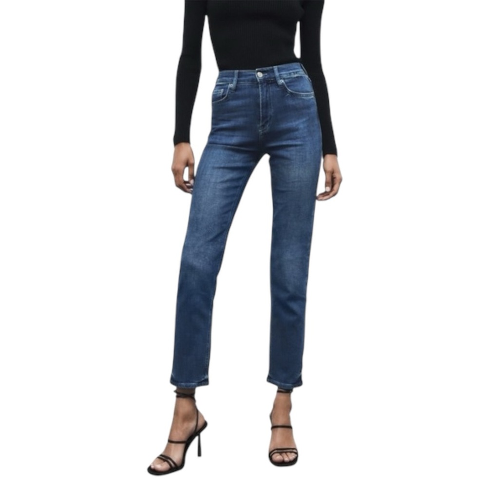 Women’s  Zara Slim Fit Medium Wash Cropped Jeans